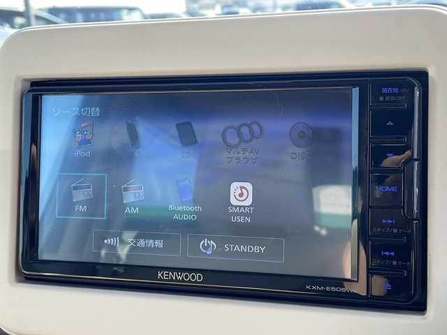 スズキ ラパン X 島根県 2022(令4)年 5.6万km フォーンベージュM 社外7インチメモリナビゲーション(KXM-E506W2)/スズキセーフティサポート/社外前方ドライブレコーダー/D/N席シートヒーター/AUTOライト/LEDヘッドライト/コーナーセンサー/ステアリングリモコン/アイドリングストップ/純正14インチアルミホイール