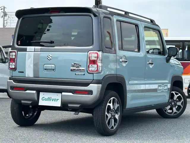 スズキ ハスラー Jスタイル Ⅱ ターボ 奈良県 2023(令5)年 1万km オフブルーメタリック/ガンメタリック2トーンルーフ 純正９インチナビ/フルセグTV/全方位モニター/TVキャンセラー/（CD/DVD/BT/USB)/デュアルカメラブレーキサポート/レーダークルーズコントロール/車線逸脱警報/車線逸脱抑制制御機能/パーキングソナー/横滑り防止機能/ルーフレール/アイドリングストップ/OPステッカー/LEDヘッドライト/フォグランプ/オートライト/オートハイビーム