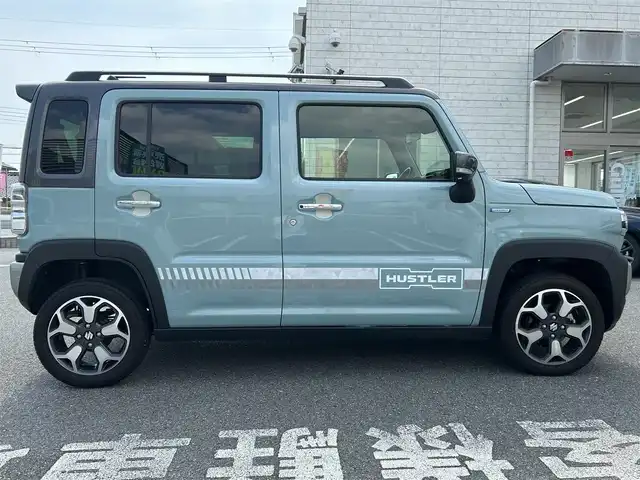 スズキ ハスラー Jスタイル Ⅱ ターボ 奈良県 2023(令5)年 1万km オフブルーメタリック/ガンメタリック2トーンルーフ 純正９インチナビ/フルセグTV/全方位モニター/TVキャンセラー/（CD/DVD/BT/USB)/デュアルカメラブレーキサポート/レーダークルーズコントロール/車線逸脱警報/車線逸脱抑制制御機能/パーキングソナー/横滑り防止機能/ルーフレール/アイドリングストップ/OPステッカー/LEDヘッドライト/フォグランプ/オートライト/オートハイビーム