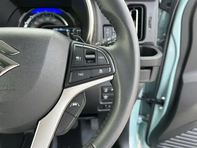 スズキ ハスラー Jスタイル Ⅱ ターボ 奈良県 2023(令5)年 1万km オフブルーメタリック/ガンメタリック2トーンルーフ 純正９インチナビ/フルセグTV/全方位モニター/TVキャンセラー/（CD/DVD/BT/USB)/デュアルカメラブレーキサポート/レーダークルーズコントロール/車線逸脱警報/車線逸脱抑制制御機能/パーキングソナー/横滑り防止機能/ルーフレール/アイドリングストップ/OPステッカー/LEDヘッドライト/フォグランプ/オートライト/オートハイビーム