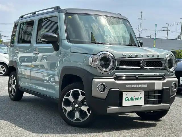 スズキ ハスラー Jスタイル Ⅱ ターボ 奈良県 2023(令5)年 1万km オフブルーメタリック/ガンメタリック2トーンルーフ 純正９インチナビ/フルセグTV/全方位モニター/TVキャンセラー/（CD/DVD/BT/USB)/デュアルカメラブレーキサポート/レーダークルーズコントロール/車線逸脱警報/車線逸脱抑制制御機能/パーキングソナー/横滑り防止機能/ルーフレール/アイドリングストップ/OPステッカー/LEDヘッドライト/フォグランプ/オートライト/オートハイビーム