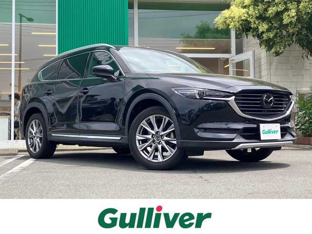 マツダ ＣＸ－８ XD Lパッケージ 静岡県 2018(平30)年 5.2万km ジェットブラックマイカ エンジンスタートボタン/保証書/取扱説明書/パワーステアリング/パワーウィンドウ/アイドリングスストップ/ターボ/ダブルオートエアコン/スマートキー/スペアキー１本/クルーズコントロール/全方位カメラ/USB入力端子/純正 ETC/純正 SDナビ（BT接続、CDチェンジャー、 DVD再生機能、AUX)/後席用モニター/３列シート/電動リアゲート/純正フロアマット/D+N席パワーシート/D+N席シートヒーター/レザーシート/純正アルミホイール/純正フロアマット/ルーフレール/ABS/横滑り防止装置/レーンキープアシスト/オートライト/オートマチックハイビーム/コーナーセンサー/ LEDヘッドライト/W+サイドエアバック/衝突軽減システム