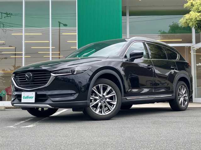 マツダ ＣＸ－８ XD Lパッケージ 静岡県 2018(平30)年 5.2万km ジェットブラックマイカ エンジンスタートボタン/保証書/取扱説明書/パワーステアリング/パワーウィンドウ/アイドリングスストップ/ターボ/ダブルオートエアコン/スマートキー/スペアキー１本/クルーズコントロール/全方位カメラ/USB入力端子/純正 ETC/純正 SDナビ（BT接続、CDチェンジャー、 DVD再生機能、AUX)/後席用モニター/３列シート/電動リアゲート/純正フロアマット/D+N席パワーシート/D+N席シートヒーター/レザーシート/純正アルミホイール/純正フロアマット/ルーフレール/ABS/横滑り防止装置/レーンキープアシスト/オートライト/オートマチックハイビーム/コーナーセンサー/ LEDヘッドライト/W+サイドエアバック/衝突軽減システム