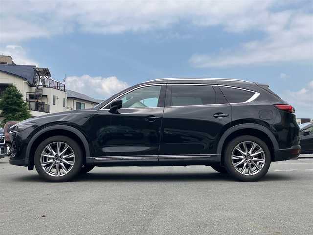 マツダ ＣＸ－８ XD Lパッケージ 静岡県 2018(平30)年 5.2万km ジェットブラックマイカ エンジンスタートボタン/保証書/取扱説明書/パワーステアリング/パワーウィンドウ/アイドリングスストップ/ターボ/ダブルオートエアコン/スマートキー/スペアキー１本/クルーズコントロール/全方位カメラ/USB入力端子/純正 ETC/純正 SDナビ（BT接続、CDチェンジャー、 DVD再生機能、AUX)/後席用モニター/３列シート/電動リアゲート/純正フロアマット/D+N席パワーシート/D+N席シートヒーター/レザーシート/純正アルミホイール/純正フロアマット/ルーフレール/ABS/横滑り防止装置/レーンキープアシスト/オートライト/オートマチックハイビーム/コーナーセンサー/ LEDヘッドライト/W+サイドエアバック/衝突軽減システム