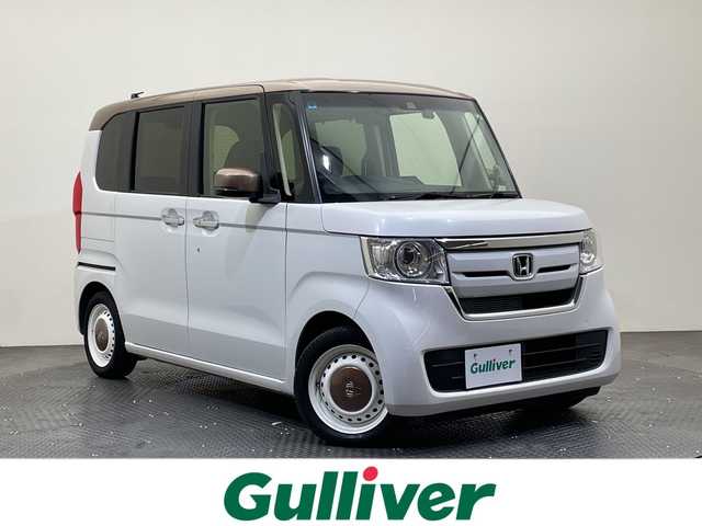 ホンダ Ｎ ＢＯＸ G･L ホンダセンシング カッパーブラウンスタイル 愛媛県 2019(令1)年 4.9万km プラチナホワイトパール 純正ナビ/ワンセグ／Ｂｌｕｅｔｏｏｔｈ／ＵＳＢ/バックカメラ/衝突軽減ブレーキ/レーダークルーズコントロール/ＥＴＣ/前後ドライブレコーダー/両側パワースライドドア/コーナーセンサー/レーンキープアシスト/LEDヘッドライト