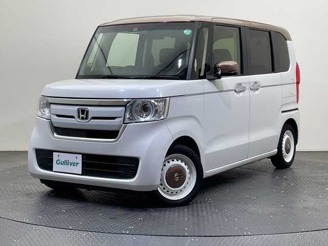 ホンダ Ｎ ＢＯＸ G･L ホンダセンシング カッパーブラウンスタイル 愛媛県 2019(令1)年 4.9万km プラチナホワイトパール 純正ナビ/ワンセグ／Ｂｌｕｅｔｏｏｔｈ／ＵＳＢ/バックカメラ/衝突軽減ブレーキ/レーダークルーズコントロール/ＥＴＣ/前後ドライブレコーダー/両側パワースライドドア/コーナーセンサー/レーンキープアシスト/LEDヘッドライト