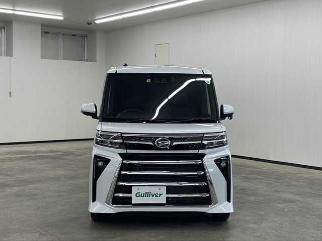 ダイハツ タント カスタム RS 長崎県 2023(令5)年 0.8万km シャイニングホワイトパール 登録時走行7728km/ワンオーナー/スマートアシスト/・衝突回避支援ブレーキ機能/・衝突警報機能/・ブレーキ制御付誤発進抑制機能/・車線逸脱警報機能/・車線逸脱抑制制御機能/・路側逸脱警報機能/・ふらつき警報/・先行車発進お知らせ機能/・標識認識機能（進入禁止/最高速度/一時停止）/・アダプティブドライビングビーム/・コーナーセンサー/スマートパノラマパーキングパック/・スマートパノラマパーキングアシスト（フロント/サイド/バックカメラ）/・ドアミラーヒーター/・助手席側サイドアンダーミラー/・ステアリングスイッチ（駐車支援）/純正ディスプレイオーディオ/フルセグTV/ビルトインETC2.0/ドライブレコーダー/両側パワースライドドア/LEDライト/ハーフレザーシート（合皮）/前席シートヒーター/eco IDLE/メッキフロントグリル（08400-K2379)/保証書・取説/スペアキー