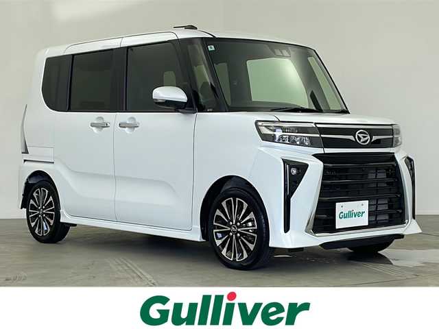 ダイハツ タント カスタム RS 鹿児島県 2024(令6)年 1万km シャイニングホワイトパール 純正7インチSDナビ/(BT/CD/DVD/AM/FM/フルセグTV)/スマートアシストIII/アラウンドビューモニター/バックカメラ/前席シートヒーター/両側パワースライドドア/オートマチックハイビーム/レーンキープアシスト/前後コーナーセンサー/純正ドライブレコーダー/ステアリングスイッチ/電動パーキングブレーキ/オートホールド/アイドリングストップ/スペアキー/純正フロアマット/純正15インチアルミホイール/純正LEDヘッドライト