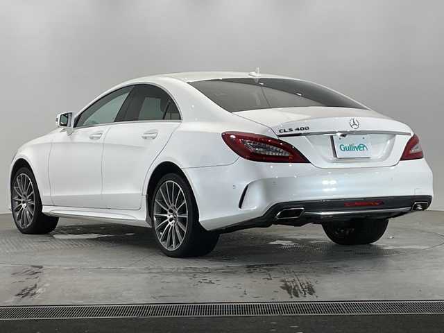 メルセデス・ベンツ ＣＬＳ４００ 栃木県 2017(平29)年 5.4万km ダイヤモンドホワイト ターボ/純正HDDナビ/（CD/DVD/フルセグTV/Bluetooth）/全方位カメラ/サンルーフ/レザーシート/コーナーセンサー/ETC/前方ドライブレコーダー/前席シートヒーター/禁煙車/オートライト/LEDヘッドライト/パドルシフト/横滑り防止装置/スマートキー/プッシュスタート/ウィンカーミラー/純正19インチアルミホイール/純正フロアマット/社外レーダー/エアサス