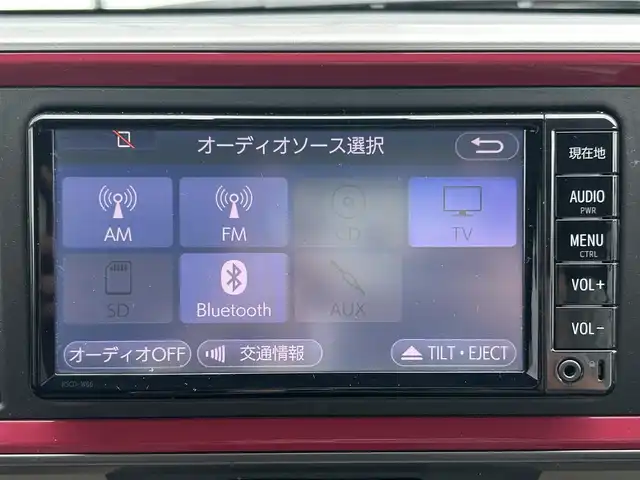 トヨタ パッソ モーダ　S 宮城県 2016(平28)年 5万km ファイアークォーツレッドM 登録時走行距離49346km/純正SDナビ/Bluetooth・AM・FM・AUX・TV・CD・SD/バックカメラ/衝突軽減ブレーキ/レーンキープアシスト/コーナーセンサー（後ろのみ）/ビルトインETC/純正LED/純正ホイールカバー/ウインカーミラー/フォグランプ/ドアバイザー