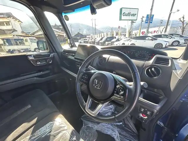 ホンダ Ｎ ＢＯＸ カスタム G L ホンダセンシング 愛媛県 2018(平30)年 5.7万km ブリリアントスポーティブルーメタリック2トーン 純正8型ナビ(Bluetooth/フルセグTV)/バックカメラ/両側電動スライド/ホンダセンシング/衝突被害軽減装置/車線逸脱防止装置/アダプティブクルーズコントロール/LEDヘッドライト/オートマチックハイビーム/アイドリングストップ/前後ドライブレコーダー/ドアバイザー/電格ミラー/ステアリングリモコン/USB入力端子/後席サンシェイド/現状サマー(純正AW)(155/65/R14)/YOKOHAMA BluEarth-RV RV03CK/禁煙車