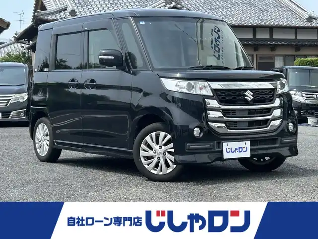 スズキ スペーシア カスタム Z 宮崎県 2017(平29)年 11.2万km ブルーイッシュブラックパール3 /ナビ//TV/CD/Bluetooth//アラウンドビューモニター//バックカメラ//運転席シートヒーター//オートライト//純正フロアマット//純正アルミホイール//ドアバイザー//プッシュスタート//電格ウィンカーミラー//ステアリングスイッチ