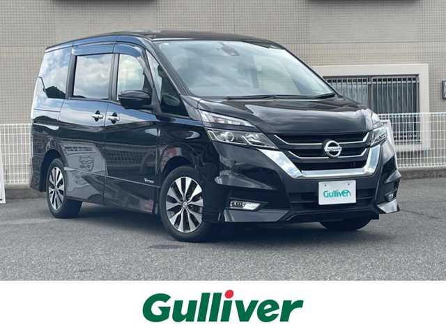 日産 セレナ ハイウェイスター Vセレクション 山口県 2017(平29)年 3.8万km ダイヤモンドブラック ワンオーナー/9型ナビ フルセグTV CD DVD BT BD/フリップダウンモニター/アラウンドビューモニター/両側パワースライドドア/衝突被害軽減ブレーキ/クルーズコントロール/スマートキー 2個/コーナーセンサー/パーキングアシスト/LEDオートヘッドライト/フォグライト/ステアリングリモコン/ドラレコ/ETC/W サイド カーテン エアバッグ/保証書 取説/禁煙車