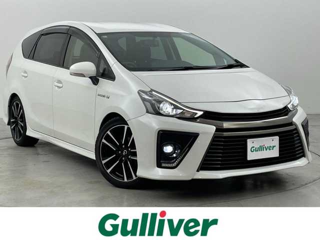トヨタ プリウス α S ツーリングセレクション G’s 福岡県 2016(平28)年 1.7万km ホワイトパールクリスタルシャイン ＧＳ＇エアロ　純正ナビ／フルセグＴＶ／ＢＴ　/ビルトインＥＴＣ　/バックカメラ　/衝突被害軽減システム　/レーンキープ　/コーナーセンサー　/横滑り防止装置　/オートライト　/ＧＳ＇１８インチＡＷ　/ハーフレザーシート
