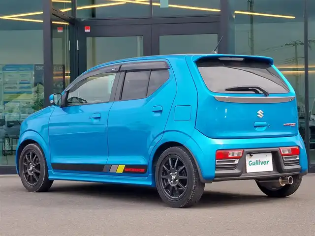 スズキ アルト ワークス 東京都 2019(令1)年 2.4万km ブリスクブルーM 社外ナビ/Bluetooth/純正アルミホイール/純正フロアマット/社外マフラー/バックカメラ/プッシュスタート/ドライブレコーダー/ワンセグテレビ/ETC