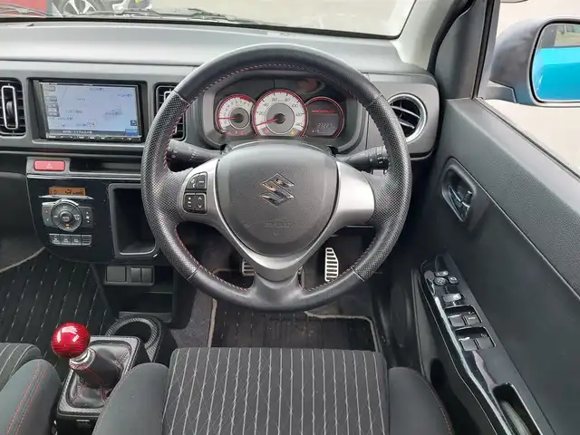 スズキ アルト ワークス 東京都 2019(令1)年 2.4万km ブリスクブルーM 社外ナビ/Bluetooth/純正アルミホイール/純正フロアマット/社外マフラー/バックカメラ/プッシュスタート/ドライブレコーダー/ワンセグテレビ/ETC