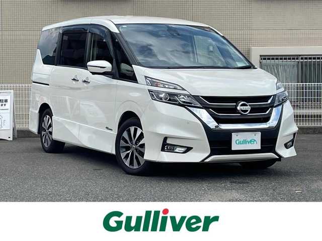 日産 セレナ ハイウェイスター G 山口県 2016(平28)年 7.1万km ブリリアントホワイトパール 9型ナビ フルセグTV CD DVD BD BT/フリップダウンモニター/アラウンドビューモニター/両側パワースライドドア/ETC/クルーズコントロール/スマートキー 2個/パーキングアシスト/LEDオートヘッドライト/フォグライト/ステアリングリモコン/衝突被害軽減ブレーキ/コーナーセンサー/W サイド カーテン エアバッグ/禁煙車