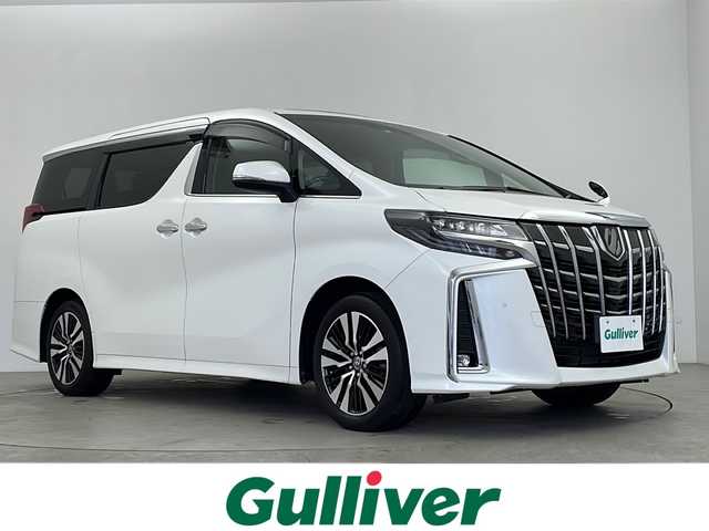 トヨタ アルファード S Cパッケージ 鹿児島県 2022(令4)年 2.2万km ホワイトパールクリスタルシャイン 純正ディスプレイオーディオ　(AM/FM/Bluetooth/Miracast)/フルセグTV/バックカメラ/純正エンジンスターター/純正フリップダウンモニター/サンルーフ/デジタルインナーミラー/トヨタセーフティセンス/レーダークルーズコントロール/レーンキープアシスト/ブラインドスポットモニター/クリアランスソナー/両側パワースライドドア/パワーバックドア/レザーシート/D/Nパワーシート/運転席メモリシート/D/Nシートヒーター/D/Nベンチレーション/ハンドルヒーター/オートハイビーム/フロアマット/純正アルミホイール/電動パーキングブレーキ/革巻き、ウッドコンビハンドル/取説、保証書