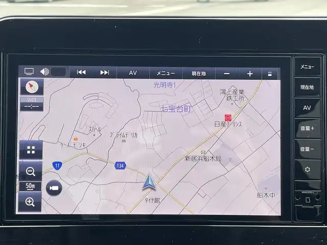日産 オーラ G レザーエディション 愛媛県 2023(令5)年 0.7万km バーガンディー 純正9型ナビ/AM/FM/BT/フルセグTV/全周囲カメラ　/ブラインドスポットモニター　/インテリジェントルームミラー　/ドライブレコーダー　/ステアリングリモコン　/LEDヘッドライト　/前後コーナーセンサー　/電動パーキングブレーキ　/ETC/レザーシート/シガーソケット/ISOFIX/SPORT/ECO/NORMAL/EVモード/現状サマー(純正AW)(205/50/R17)/BRIDGESTONE TURANZA T005A