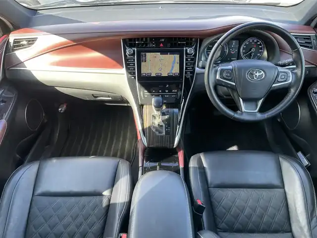 トヨタ ハリアー ハイブリッド エレガンス 岩手県 2014(平26)年 7.5万km スパークリングブラックパールクリスタルシャイン 純正SDナビ/（フルセグTV/CD/DVD/Bluetooth）/バックカメラ/ステアリングリモコン/LEDヘッドライト/フォグライト/ビルドインETC/電動格納ミラー/パワーシート/純正フロアマット/１７インチアルミ