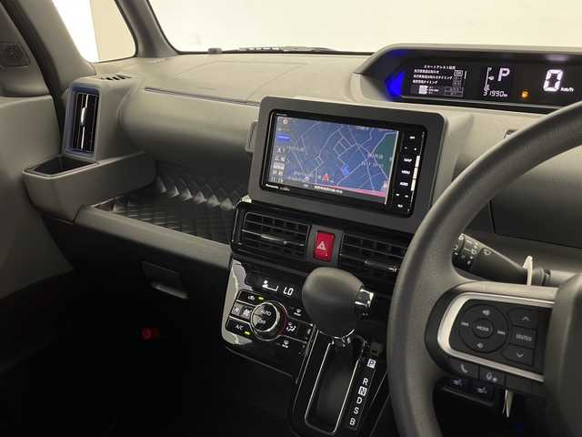 ダイハツ タント カスタム X 長野県 2020(令2)年 3.2万km ブラックマイカメタリック 4WD/社外ナビ　CN-RE05WD/（フルセグ/Bluetooth/CD/DVD）/バックカメラ/両側電動スライドドア/ETC/衝突軽減ブレーキ/車線逸脱防止/コーナーセンサー/ロングスライドシート/LEDヘッドライト/フロントフォグ/前席シートヒーター/ハーフレザーシート/オートライト/ステアリングスイッチ/社外ドアバイザー/電格ミラー/2列目サンシェード/スマートキー