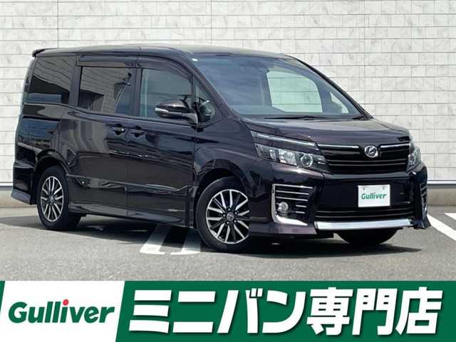 トヨタ ヴォクシー ZS 福岡県 2017(平29)年 5.7万km ボルドーマイカメタリック 純正9型SDナビ(フルセグTV/CD/DVD/BT)バックモニター後席モニタートヨタセーフティーセンス両側電動パワスラETC純正LEDヘットライト純正16インチアルミホイール純正フロアマットスマートキープッシュスタート