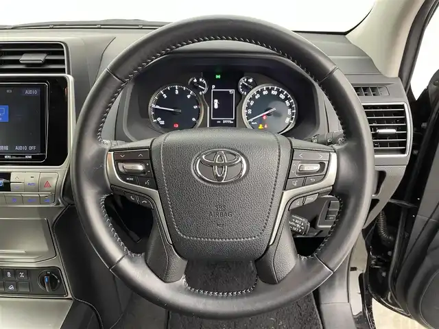 トヨタ ランドクルーザー プラド TX Lパッケージ マットブラED 宮城県 2022(令4)年 3.8万km ブラック 純正９型ナビ/黒革シート/シートヒーター／ベンチレーション/アダプティブクルーズコントロール/前後クリアランスソナー/ルーフレール/専用１８インチＡＷ/フルセグＴＶ/バックモニター/ビルトインETC/Ｂｌｕｅｔｏｏｔｈオーディオ/前席パワーシート/LEDヘッドランプ/フォグランプ/禁煙車