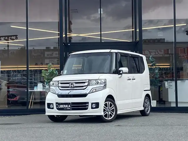 ホンダ Ｎ ＢＯＸ カスタム G Lパッケージ 福岡県 2016(平28)年 8.4万km プレミアムホワイトパールⅡ 社外ナビ/バックカメラ/フルセグ/片側パワースライド/ETC/オートライト/シートカバー