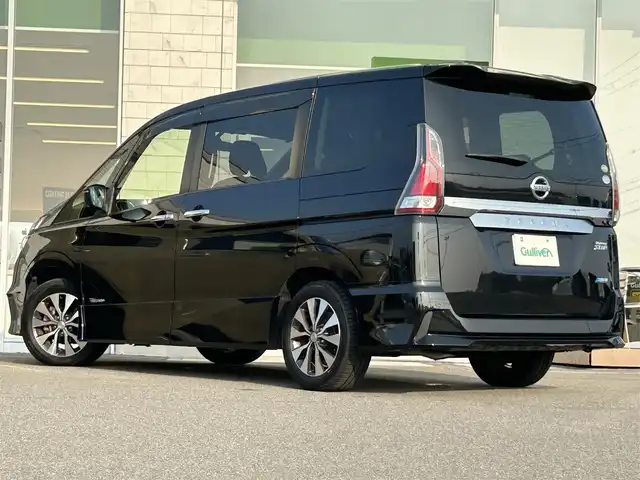 日産 セレナ ハイウェイスター Vセレクション 兵庫県 2017(平29)年 6.9万km ダイヤモンドブラック 社外アルパイン11インチナビ/アラウンドビューモニター/両側パワースライドドア/クルーズコントロール/CD／DVD/Bluetoothオーディオ/ビルトインETC/後席エアコン/パーキングアシスト/LEDヘッドライト/USB端子/純正アルミホイール/スマートキー