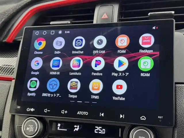ホンダ シビック ハッチバック ホンダセンシング 福岡県 2018(平30)年 8.4万km ホワイトオーキッドパール 社外ディスプレイオーディオ／バックカメラ　/デジタルルームミラー　/ビルトインＥＴＣ　/前後ドラレコ　/アダプティブクルコン　/衝突軽減ブレーキ　/レーンキープ　/シートヒーター　/純正１８インチＡＷ　/リアスポイラー　/ＬＥＤヘッドライト