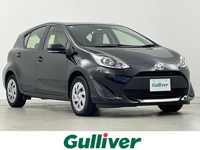 トヨタ アクア L 岐阜県 2021(令3)年 4.1万km ブラックマイカ 純正SDナビ(NSCN-W69)/CD/DVD/Bluetooth/フルセグTV/ビルトインETC/LEDヘッドライト/純正フロアマット/電動格納ミラー/スペアキー/運転席＋助手席パワーウィンドウ/トノカバー/横滑り防止/オートエアコン/ヘッドライトレベライザー