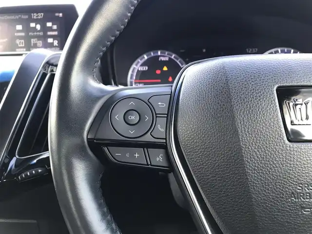 トヨタ クラウン ハイブリッド S スポーツスタイル 鳥取県 2020(令2)年 3万km プレシャスブラックパール 純正8インチディスプレイオーディオ/（ナビ/フルセグ/DVD/CD/BT/Miracast）/パノラミックビューモニター/トヨタセーフティセンス/レーダークルーズコントロール/レーンキープアシスト/前後クリアランスソナー/インテリジェントパーキングアシスト/ブラインドスポットモニター/ヘッドアップディスプレイ/ハーフレザーシート/前席パワーシート/前席シートヒーター/ステアリングヒーター/ETC2.0/LEDヘットライト/純正18インチアルミホイール/プッシュエンジンスタート/フロアマット・ドアバイザー