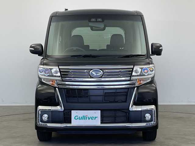 ダイハツ タント カスタム X トップED SA Ⅲ 新潟県 2017(平29)年 3.2万km ブラックマイカメタリック 社外ナビ　/バックカメラ　/Bluetooth/CD/DVD/フルセグＴＶ　/片側パワースライドドア　/スマートキ―　/ＬＥＤヘッドライト　/ハーフレザーシート　/Ｄ席シートヒーター　/オートライト/衝突軽減システム　/アイドリングストップ