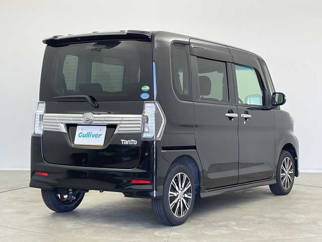 ダイハツ タント カスタム X トップED SA Ⅲ 新潟県 2017(平29)年 3.2万km ブラックマイカメタリック 社外ナビ　/バックカメラ　/Bluetooth/CD/DVD/フルセグＴＶ　/片側パワースライドドア　/スマートキ―　/ＬＥＤヘッドライト　/ハーフレザーシート　/Ｄ席シートヒーター　/オートライト/衝突軽減システム　/アイドリングストップ