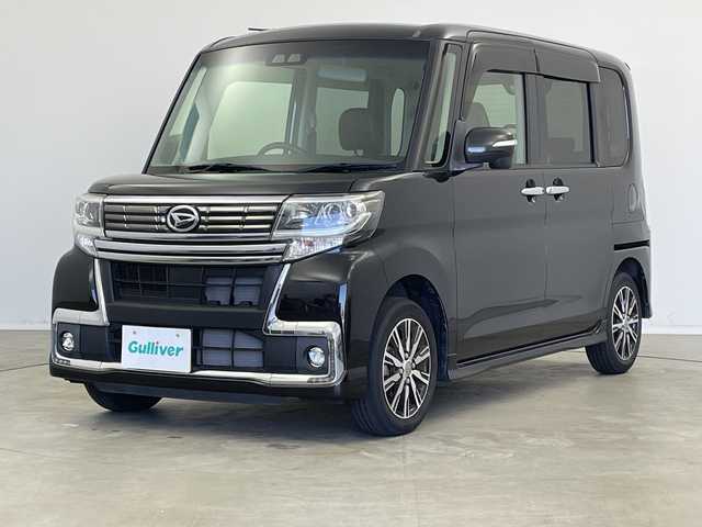 ダイハツ タント カスタム X トップED SA Ⅲ 新潟県 2017(平29)年 3.2万km ブラックマイカメタリック 社外ナビ　/バックカメラ　/Bluetooth/CD/DVD/フルセグＴＶ　/片側パワースライドドア　/スマートキ―　/ＬＥＤヘッドライト　/ハーフレザーシート　/Ｄ席シートヒーター　/オートライト/衝突軽減システム　/アイドリングストップ