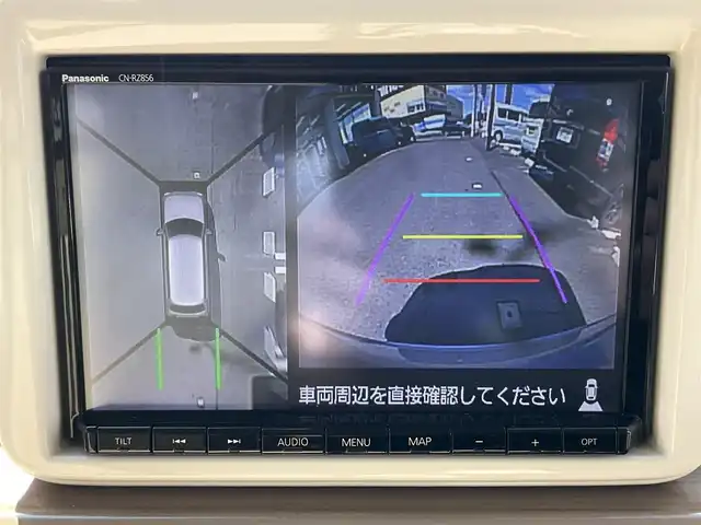 スズキ ラパン X 滋賀県 2020(令2)年 5.1万km フォーンベージュメタリック/ホワイト2トーンルーフ ワンオーナー /車検令和7年11月まで/純正キセノンヘッドライト/純正14インチアルミホイール/フロントシートヒーター/純正8インチナビゲーション/・フルセグTV/・CD/DVD/・Bluetooth/全方位モニター/純正ドライブレコーダー（ナビ連動）/純正ビルトインETC/パーキングセンサー/ステアリングスイッチ/スペアキー/取扱説明書/保証書/