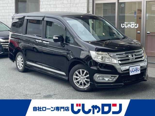 ホンダ ステップワゴン スパーダ Z 愛知県 2013(平25)年 8.5万km プレミアムスパークルブラックパール (株)IDOMが運営する【じしゃロン豊川店】の自社ローン専用車両になります。こちらは現金またはオートローンご利用時の価格です。自社ローンご希望の方は別途その旨お申付け下さい/ 純正Gathersナビ/　◯ CD再生機能/　◯ DVD再生機能/　◯ フルセグTV/ バックカメラ/ ETC/ 両側パワースライドドア/ フリップダウンモニター/ 革巻ステアリング/ ステアリングスイッチ/ パドルシフト/ ドライブレコーダー/ ウインカーミラー/ ドアバイザー/ 純正フロアマット