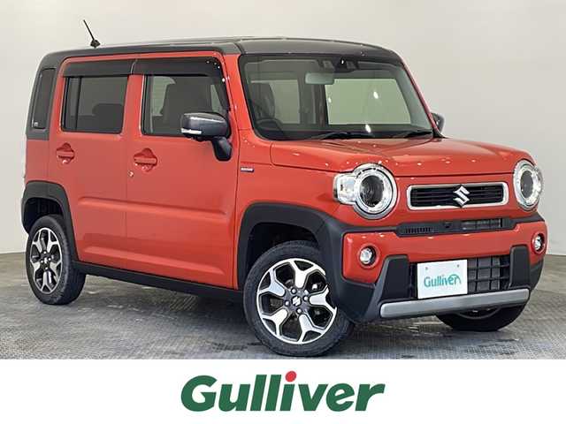 スズキ ハスラー HYBRID X 大分県 2020(令2)年 2.5万km バーミリオンオレンジ/ガンメタリック2トーン 純正ナビ/　(フルセグTV・Bluetooth・CD・USB)/全方位カメラ/バックカメラ/スズキセーフティサポート/　・衝突軽減システム/　・レーンキープアシストシステム/　・車線逸脱防止/後方コーナーセンサー/前席シートヒーター/LEDヘッドライト/オートライト/フォグランプ/純正アルミホイール/純正フロアマット/スマートキー/スペアキー/ドアバイザー/取扱説明書/保証書