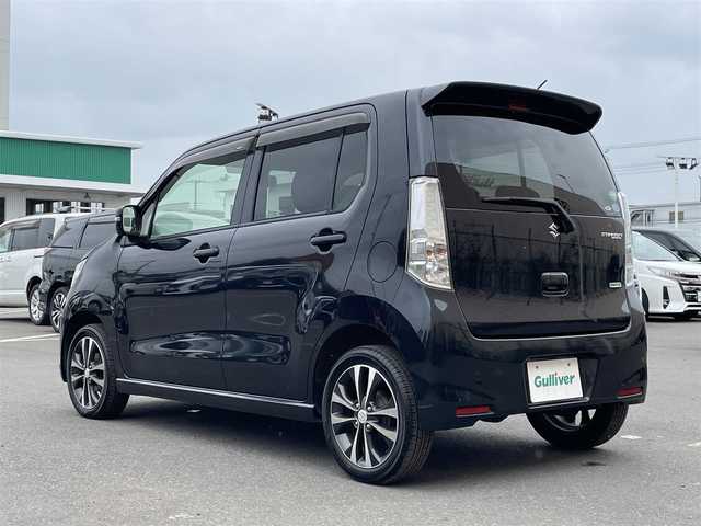 スズキ ワゴンＲ スティングレー T 東京都 2013(平25)年 8.9万km ブルーイッシュブラックパール3 ナビ　/シートヒーター　/フルセグＴＶ　/Ｂｌｕｅｔｏｏｔｈ　/ビルトインＥＴＣ　/パドルシフト　/フォグランプ　/純正１５インチＡＷ　/盗難防止装置　/スマートキー/スペアキー　/ＨＩＤヘッド　/オートライト　/禁煙車