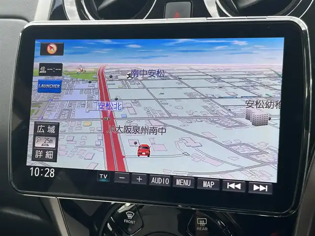 日産 ノート e－パワーオーテック 大阪府 2018(平30)年 4.5万km ガーネットレッド ９インチナビ　/フルセグ　/Bluetooth/全方位カメラ　/デジタルインナーミラー　/レーダークルーズコントロール　/前後コーナーセンサー　/ＥＴＣ　/スマートキー　/ＬＥＤヘッドライト　/マット　/サイドバイザー