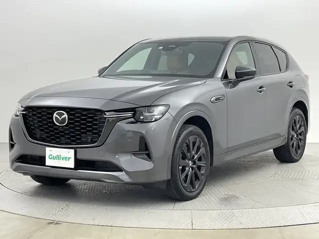 マツダ ＣＸ－６０ XD HV プレミアムスポーツ 新潟県 2023(令5)年 1.7万km マシーングレープレミアムM 4WD/サンルーフ/BOSEプレミアムサウンド/i-Activesense/純正SDナビ/(AM/FM/SD/フルセグ/Bluetooth)/全方位モニター/前後ドライブレコーダー/パワーバックドア/レーダークルーズコントロール/LEDオートライト/全席シートヒーター/前席エアシート/前席パワーシート/茶革シート/純正20インチアルミホイール/ブラインドスポットモニター/ステアリングヒーター/クリアランスソナー/置くだけ充電/スマートキー/ETC