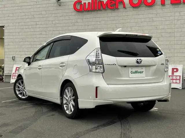 トヨタ プリウス α S ツーリングセレクション 長野県 2012(平24)年 6.4万km ホワイトパールクリスタルシャイン バックカメラ/社外HDDナビ/iPod/AUX/Bluetooth接続/CD/DVD/AM/FM/ビルトインETC/フルフラットシート/純正アルミホイール/オートライト/カーテンエアバック/エンジンスタートボタン/スペアキー(1本)