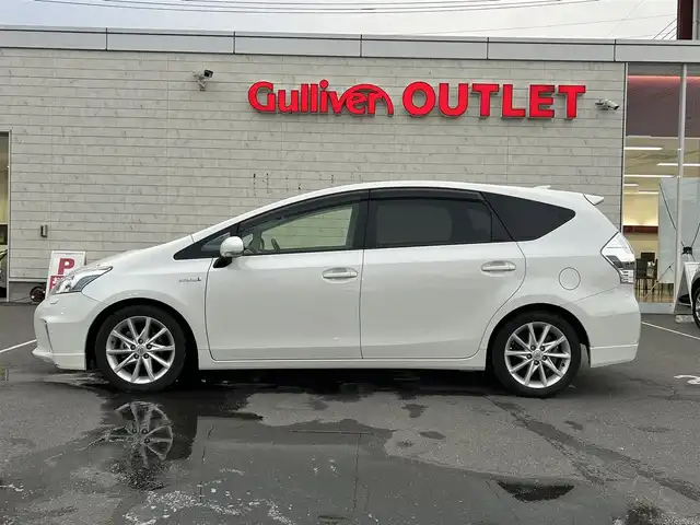トヨタ プリウス α S ツーリングセレクション 長野県 2012(平24)年 6.4万km ホワイトパールクリスタルシャイン バックカメラ/社外HDDナビ/iPod/AUX/Bluetooth接続/CD/DVD/AM/FM/ビルトインETC/フルフラットシート/純正アルミホイール/オートライト/カーテンエアバック/エンジンスタートボタン/スペアキー(1本)