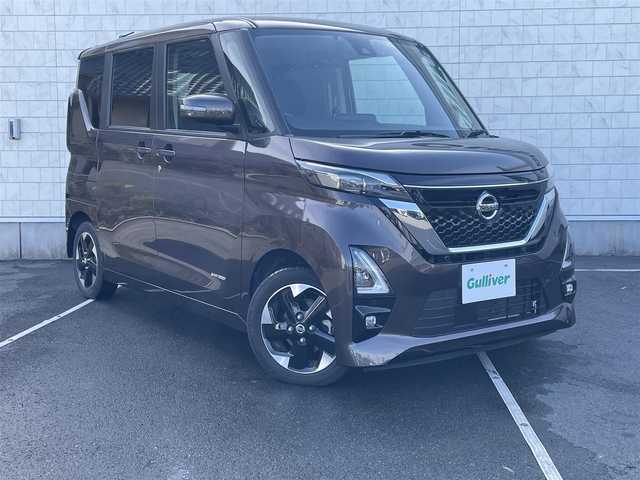 日産 ルークス HWS X プロパイロットED 静岡県 2022(令4)年 2.9万km アッシュブラウンM 純正9インチナビゲーション/（フルセグTV・Bluetooth・SD）/両側パワースライドドア/衝突被害軽減システム/プロパイロット/快適パックA/LEDヘッドライト/オートハイビーム/オートライト/シートヒーター/Sportsモード/ISOFIX