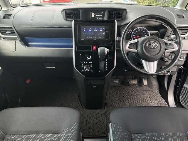 トヨタ ルーミー カスタムG 広島県 2019(令1)年 2.8万km ブラックマイカメタリック 禁煙車/スマートアシスト/・プリクラッシュセーフティ/・LDA/・オートマチックハイビーム/・先行車発進お知らせ/クリアランスソナー/クルーズコントロール/イクリプス７型ナビ（AVN-P9W）/・CD/DVD/DTV/Bluetooth/SD/MUSICJUKE/バックカメラ/両側パワースライドドア/革巻きステアリング/ステアリングスイッチ/オートライト/LEDヘッドライト/フォグランプ/純正ドライブレコーダー（DRT-H68A）/ビルトインETC/スマートキー/プッシュスタート/スペアキー/純正14インチアルミホイール/純正フロアマット/ドアバイザー