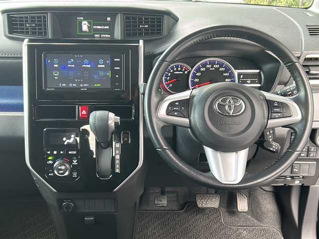 トヨタ ルーミー カスタムG 広島県 2019(令1)年 2.8万km ブラックマイカメタリック 禁煙車/スマートアシスト/・プリクラッシュセーフティ/・LDA/・オートマチックハイビーム/・先行車発進お知らせ/クリアランスソナー/クルーズコントロール/イクリプス７型ナビ（AVN-P9W）/・CD/DVD/DTV/Bluetooth/SD/MUSICJUKE/バックカメラ/両側パワースライドドア/革巻きステアリング/ステアリングスイッチ/オートライト/LEDヘッドライト/フォグランプ/純正ドライブレコーダー（DRT-H68A）/ビルトインETC/スマートキー/プッシュスタート/スペアキー/純正14インチアルミホイール/純正フロアマット/ドアバイザー