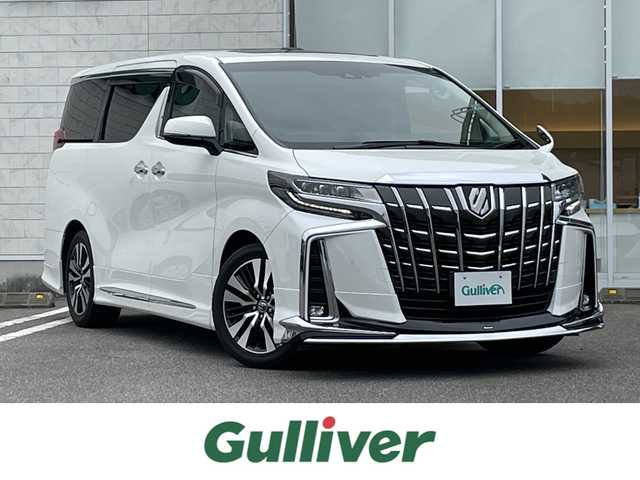 トヨタ アルファード S Cパッケージ 宮崎県 2018(平30)年 7.7万km ホワイトパールクリスタルシャイン アルパイン11インチナビ/（CD/DVD/AM/FM/BT)/フルセグTV/バックカメラ/アルパイン12.8型フリップダウンモニタ/両側パワースライドドア/パワーバックドア/モデリスタフルエアロ/サンルーフ/D席/N席/2列目パワーシート/D席/N席シートシーター/D席/N席シートクーラー/ステアリングヒーター/レーダークルーズコントロール/ビルトインETC