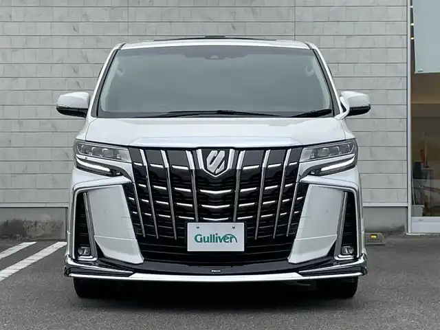 トヨタ アルファード S Cパッケージ 宮崎県 2018(平30)年 7.7万km ホワイトパールクリスタルシャイン アルパイン11インチナビ/（CD/DVD/AM/FM/BT)/フルセグTV/バックカメラ/アルパイン12.8型フリップダウンモニタ/両側パワースライドドア/パワーバックドア/モデリスタフルエアロ/サンルーフ/D席/N席/2列目パワーシート/D席/N席シートシーター/D席/N席シートクーラー/ステアリングヒーター/レーダークルーズコントロール/ビルトインETC
