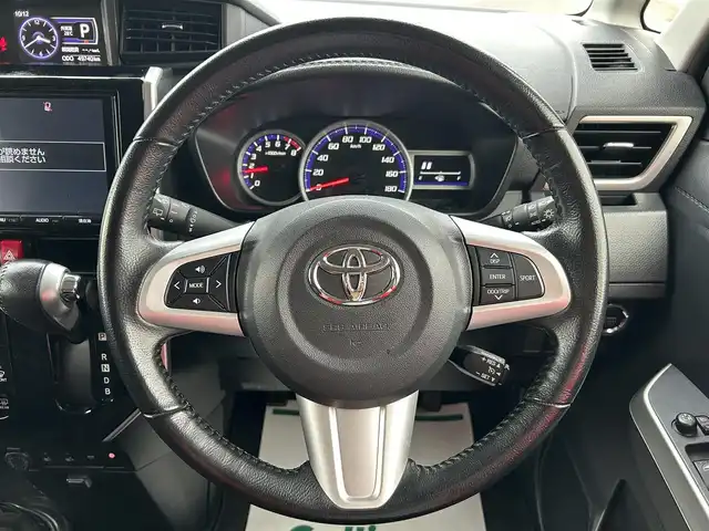 トヨタ ルーミー カスタムG－T 兵庫県 2017(平29)年 5万km ブラックマイカ/マゼンダベリーメタリック 純正SDナビ/フルセグテレビ/BTオーディオ/CD/DVD再生機能/バックカメラ/両側パワースライドドア/前席シートヒーター/スマートアシスト/純正15インチAW/純正フロアマット/LEDヘッドライト/オートライト/スマートキープッシュスタート/スペアキー