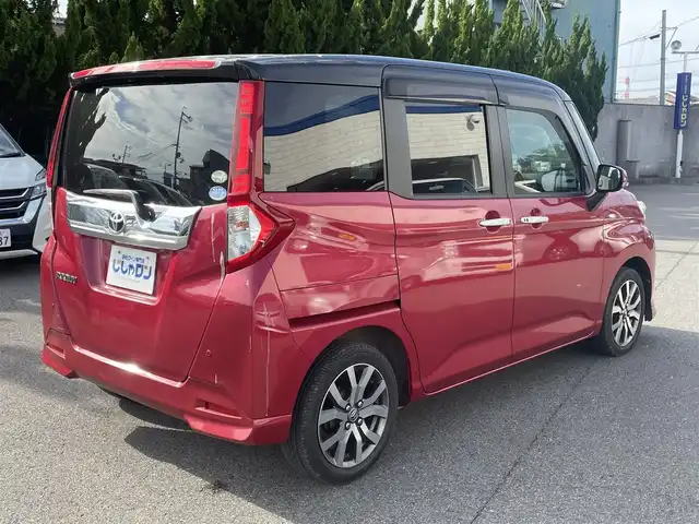 トヨタ ルーミー カスタムG－T 和歌山県 2017(平29)年 5万km ブラックマイカ/マゼンダベリーメタリック (株)IDOMが運営する【じしゃロン和歌山店】の自社ローン専用車両になります。こちらは現金またはオートローンご利用時の価格です。自社ローンご希望の方は別途その旨お申付け下さい/純正SDナビ/フルセグテレビ/BTオーディオ/CD/DVD再生機能/バックカメラ/両側パワースライドドア/前席シートヒーター/スマートアシスト/純正15インチAW/純正フロアマット/LEDヘッドライト/オートライト/スマートキープッシュスタート/スペアキー